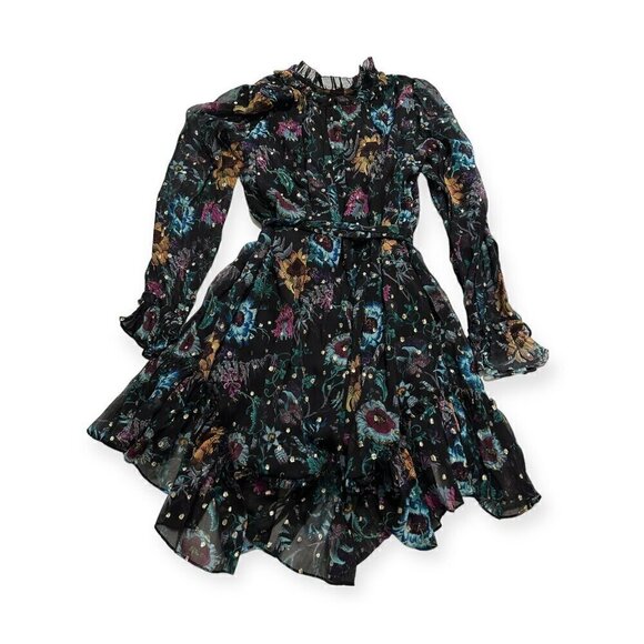 Ulla Johnson Anais Dress in Black Iris,   Size 0, ‎ Silk  New with tags - Picture 8 of 16